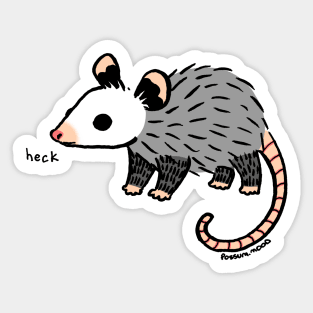 Possum opossum Heck Recolor Sticker